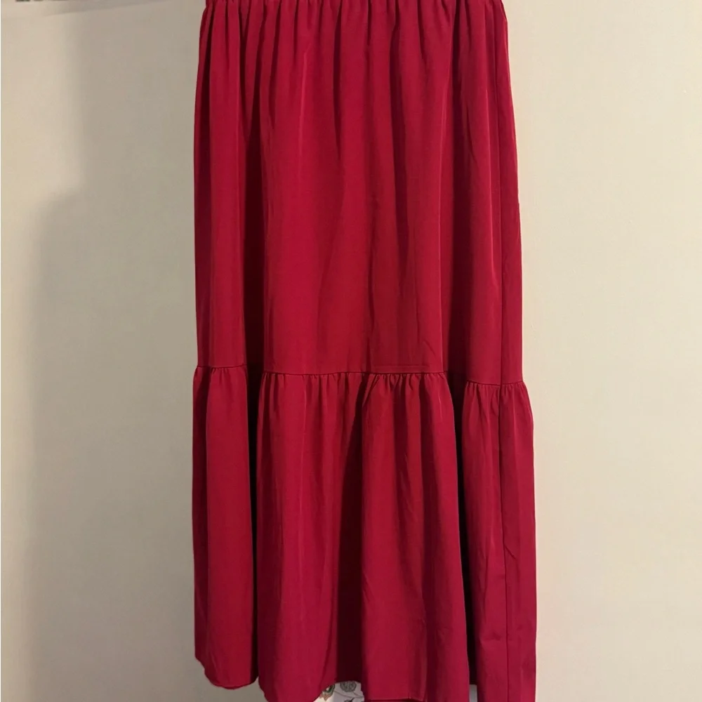 Elegant Red Skirt Set - Picture 3 of 5